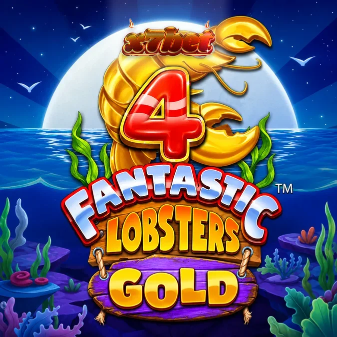 Interface do jogo 4 Fantastic Lobsters Gold mostrando os rolos e os prêmios Fortune